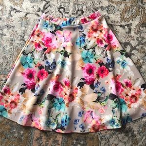 ASOS Scuba Midi Skirt In Floral Print